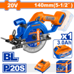 WLWP5631 (Wadfow Cordless circular saw 20V 5.5" + 1 battery - P1C4)