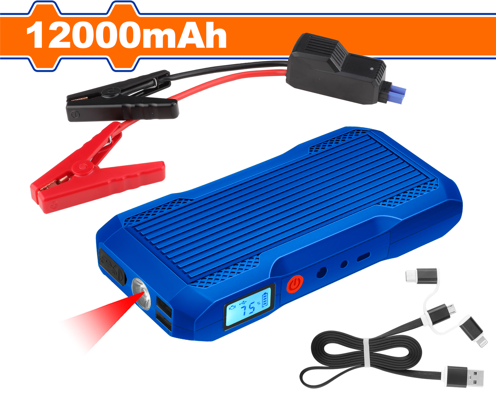 WLY1512.png WLY1512 (Wadfow Lithium-Ion jump starter 12V 12000mAh - P1C6) - Image 1