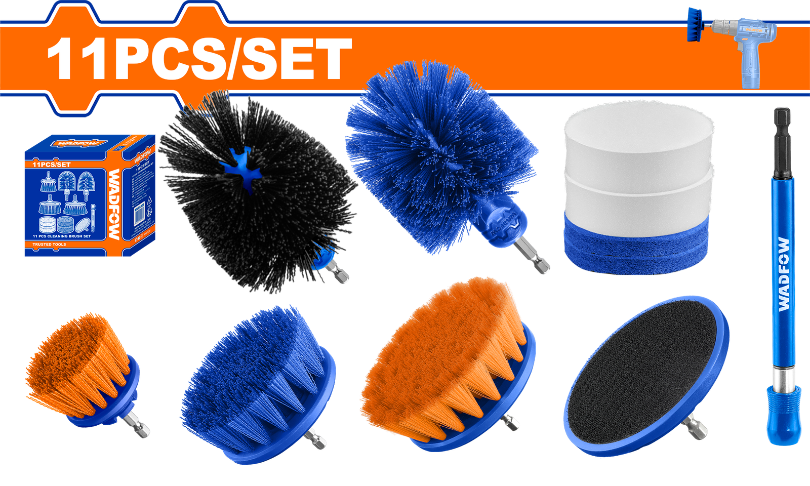 WND5403.png WND5403 (Wadfow 11 Pcs Cleaning brush set - C16) - Image 1