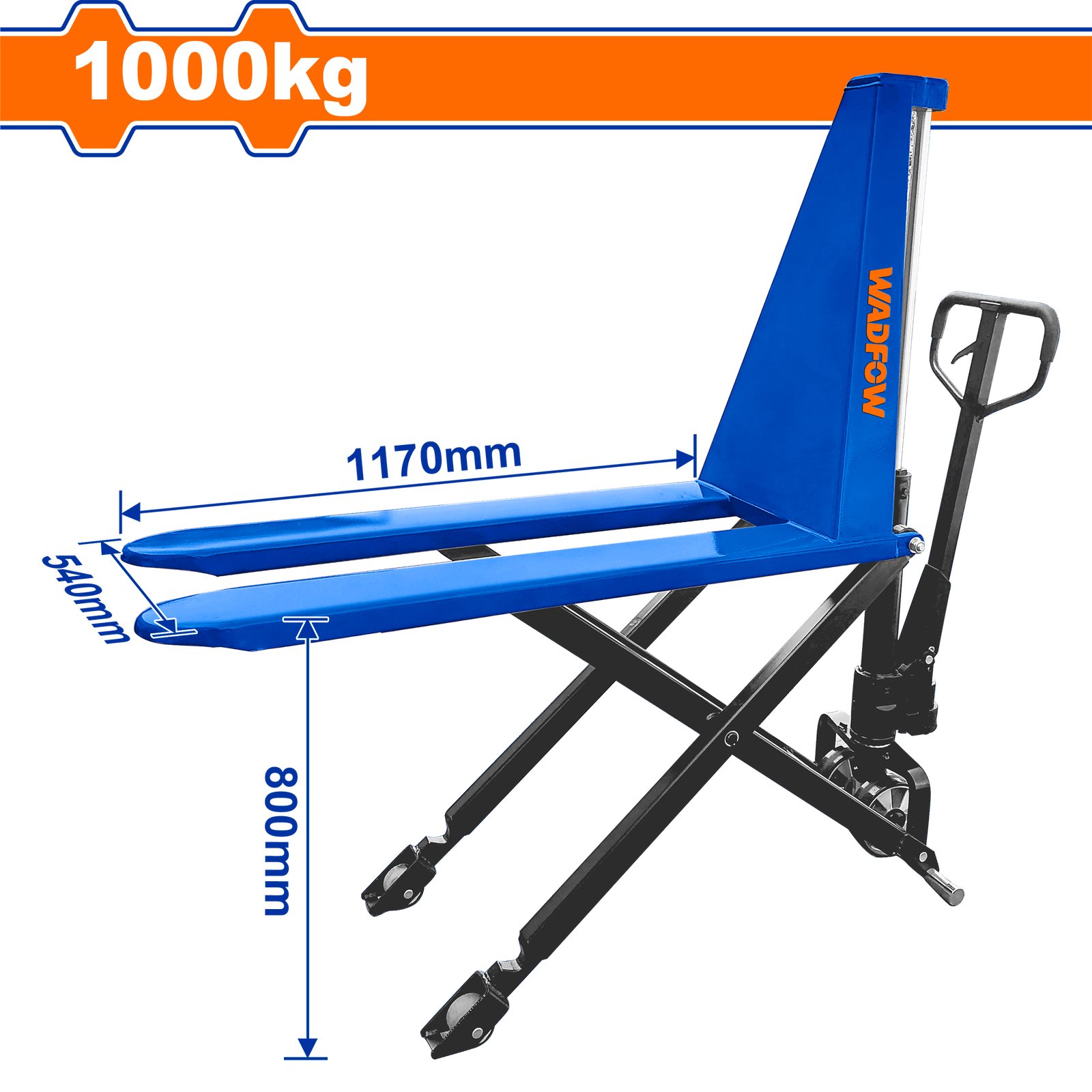 WNH5R10-1.png WNH5R10 (Wadfow Scissor lift pallet truck 1Ton - C2) - Image 1