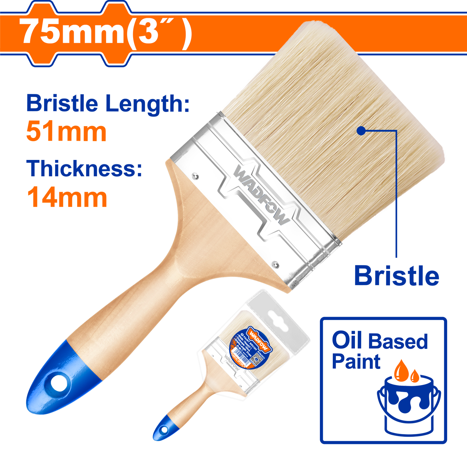 WPB2903.png WPB2903 (Wadfow Paint brush 3" - C240P12) - Image 1
