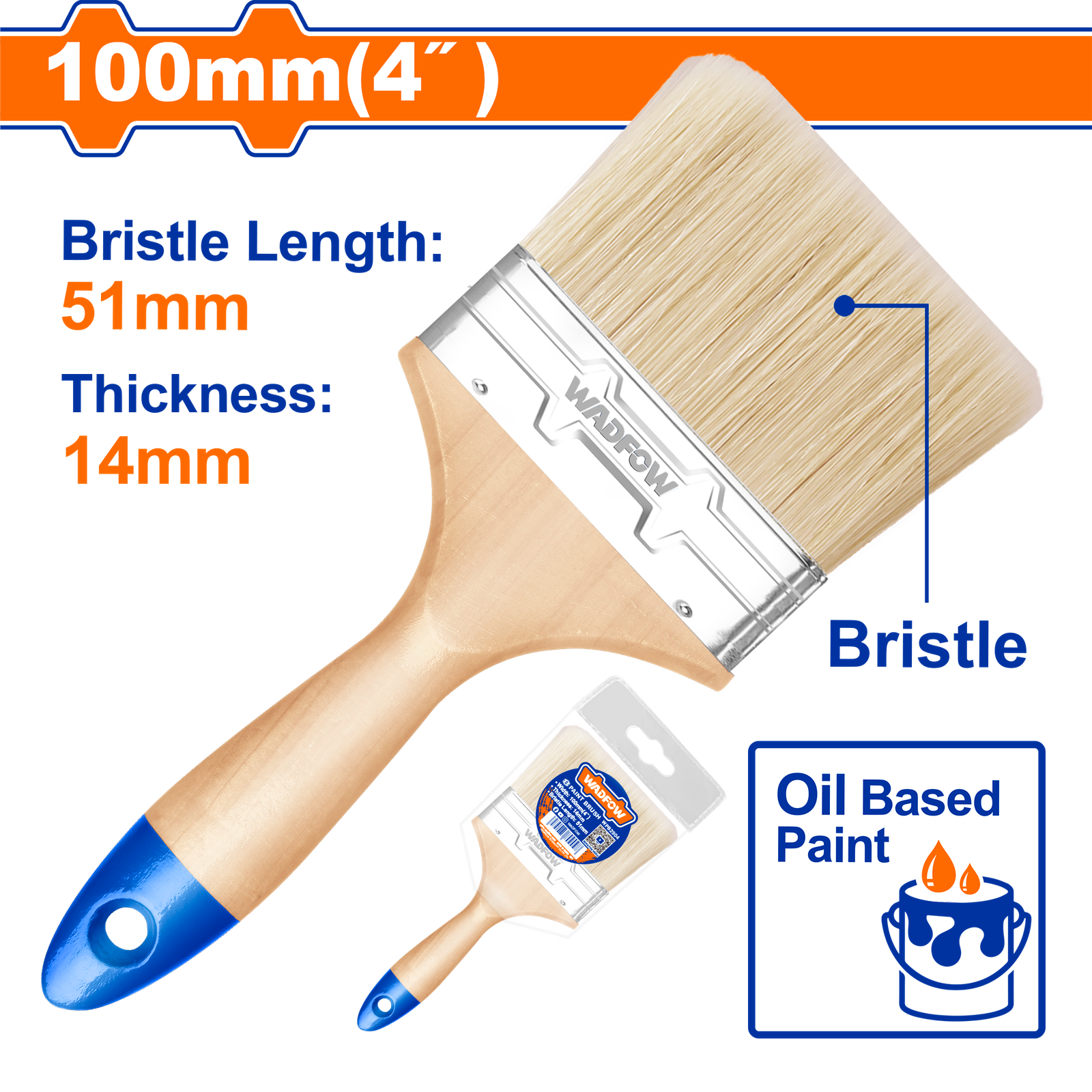 WPB2904.png WPB2904 (Wadfow Paint brush 4" - C192P12) - Image 1