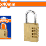 WPD3444 (Wadfow 4 Digit brass combination padlock 40mm - P12C72)