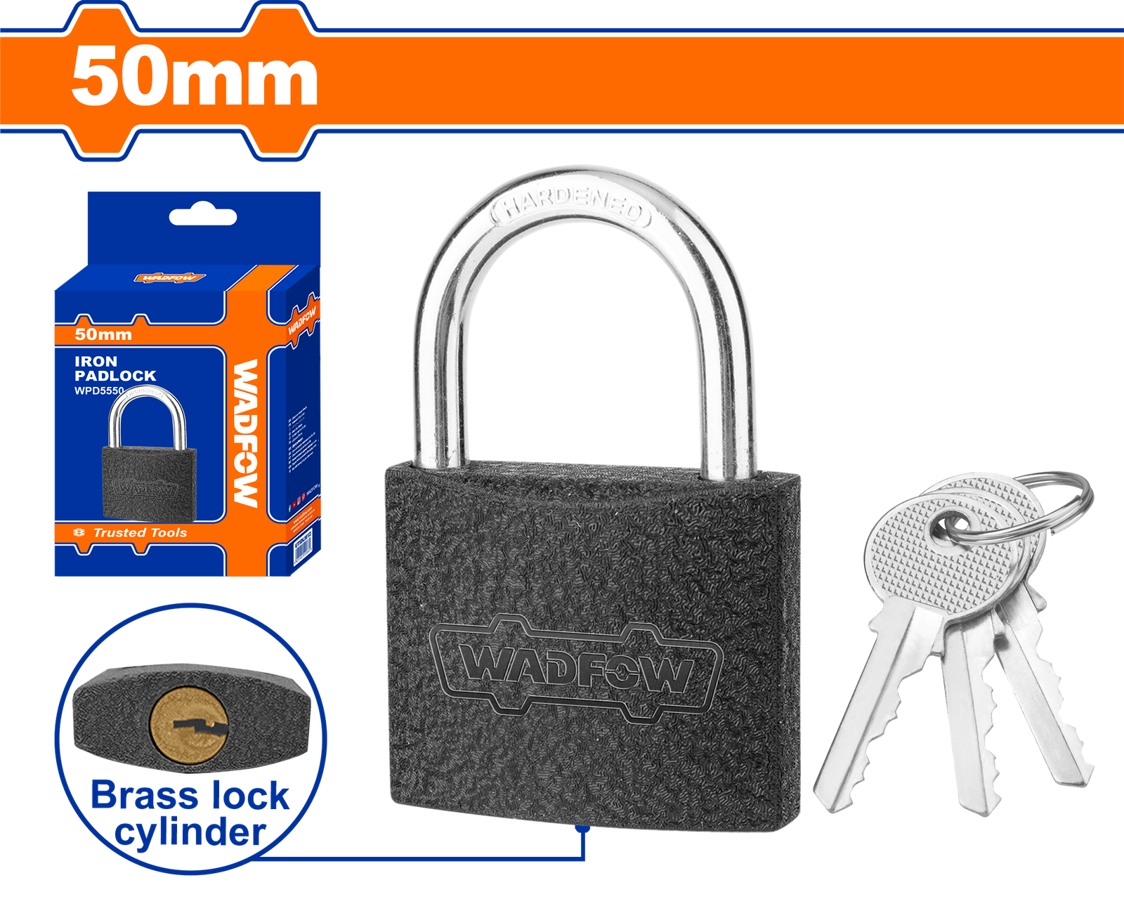 WPD5550.png WPD5550 (Wadfow Iron padlock 50mm - P6) - Image 1