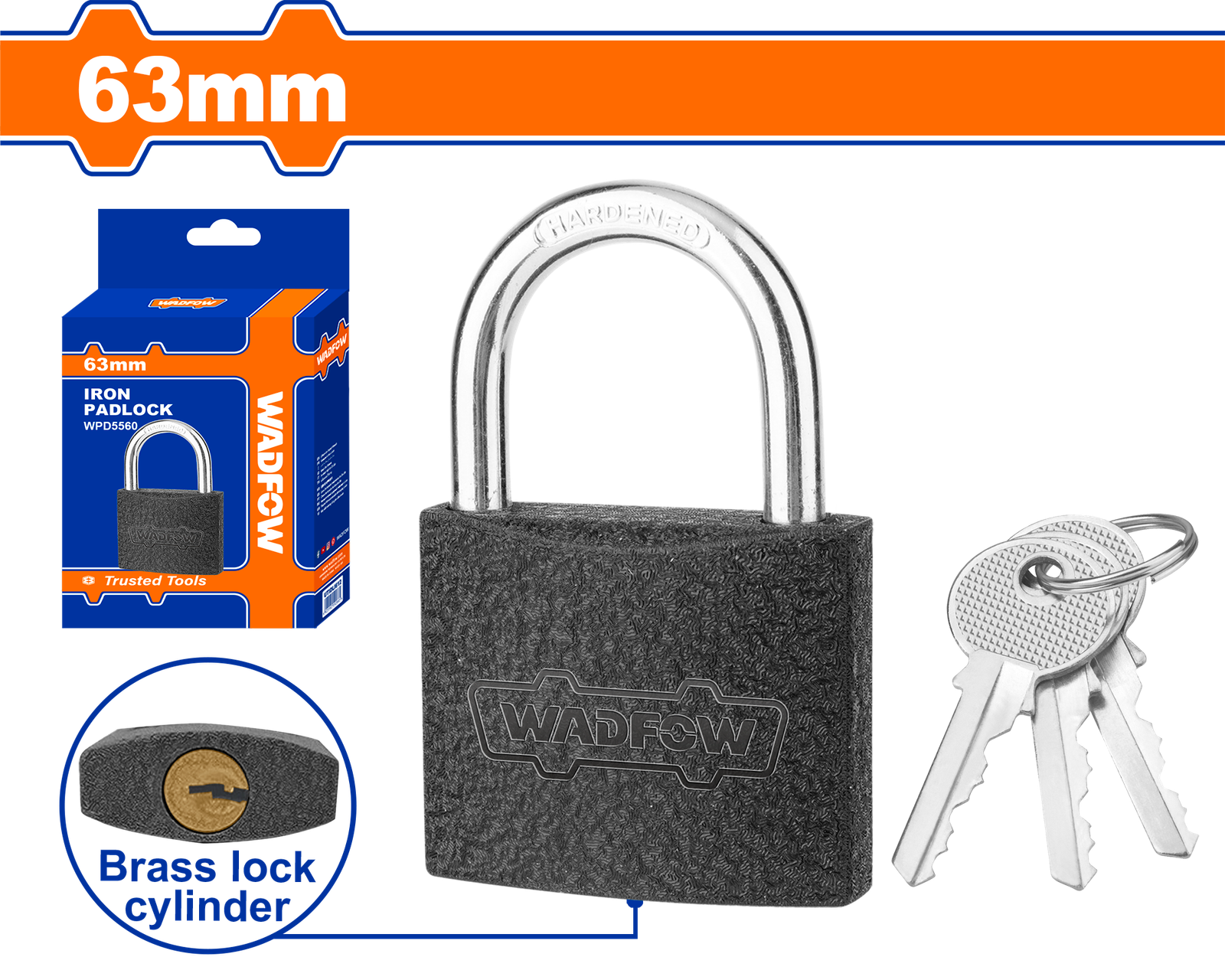 WPD5560.png WPD5560 (Wadfow Iron padlock 63mm - P6C48) - Image 1