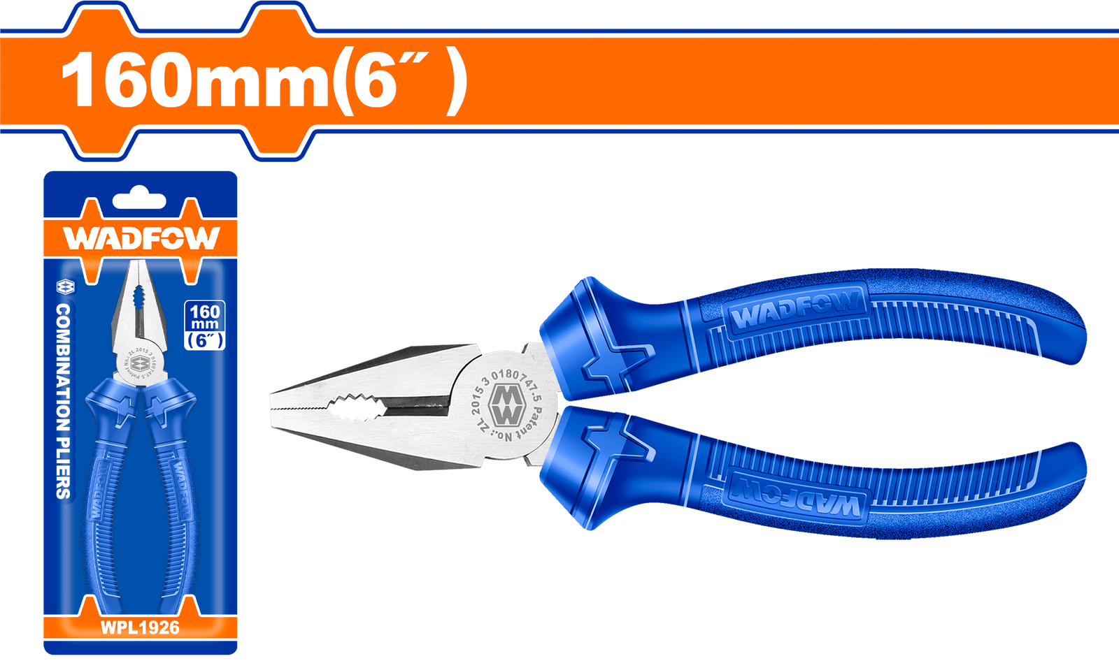 WPL1926-1.png WPL1926 (Wadfow Combination pliers 6" - C36) - Image 1