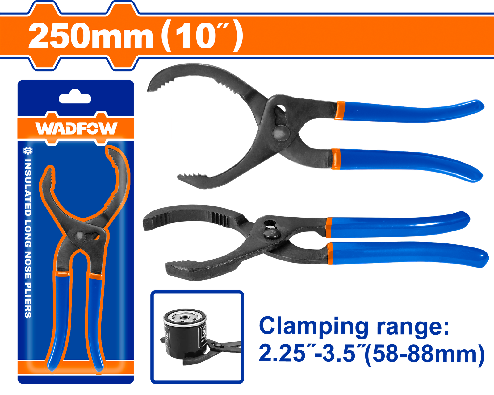 WPL6610.png WPL6610 (Wadfow Oil filter pliers 10" - P6C36) - Image 1