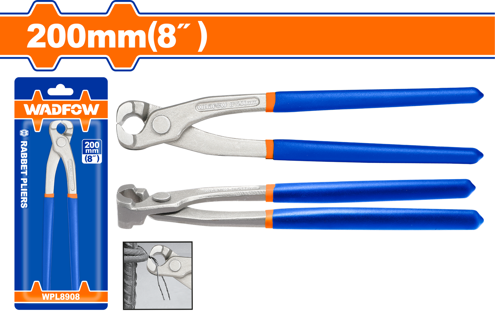 WPL8908.png WPL8908 (Wadfow Rabbet pliers 8" - C36) - Image 1