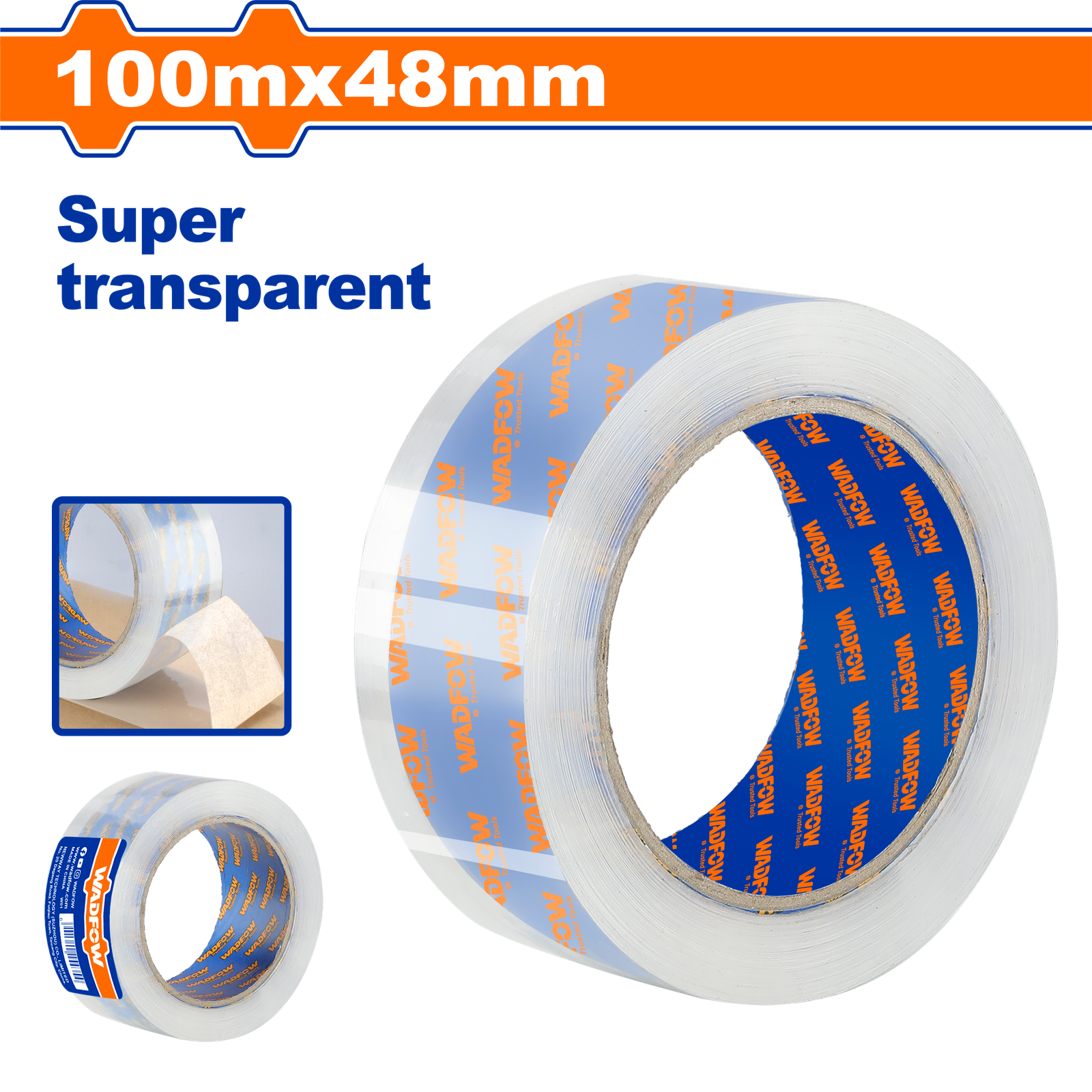 WPN1H20.png WPN1H20 (Wadfow Super transparent packing tape 100mx48mm - P1C54) - Image 1