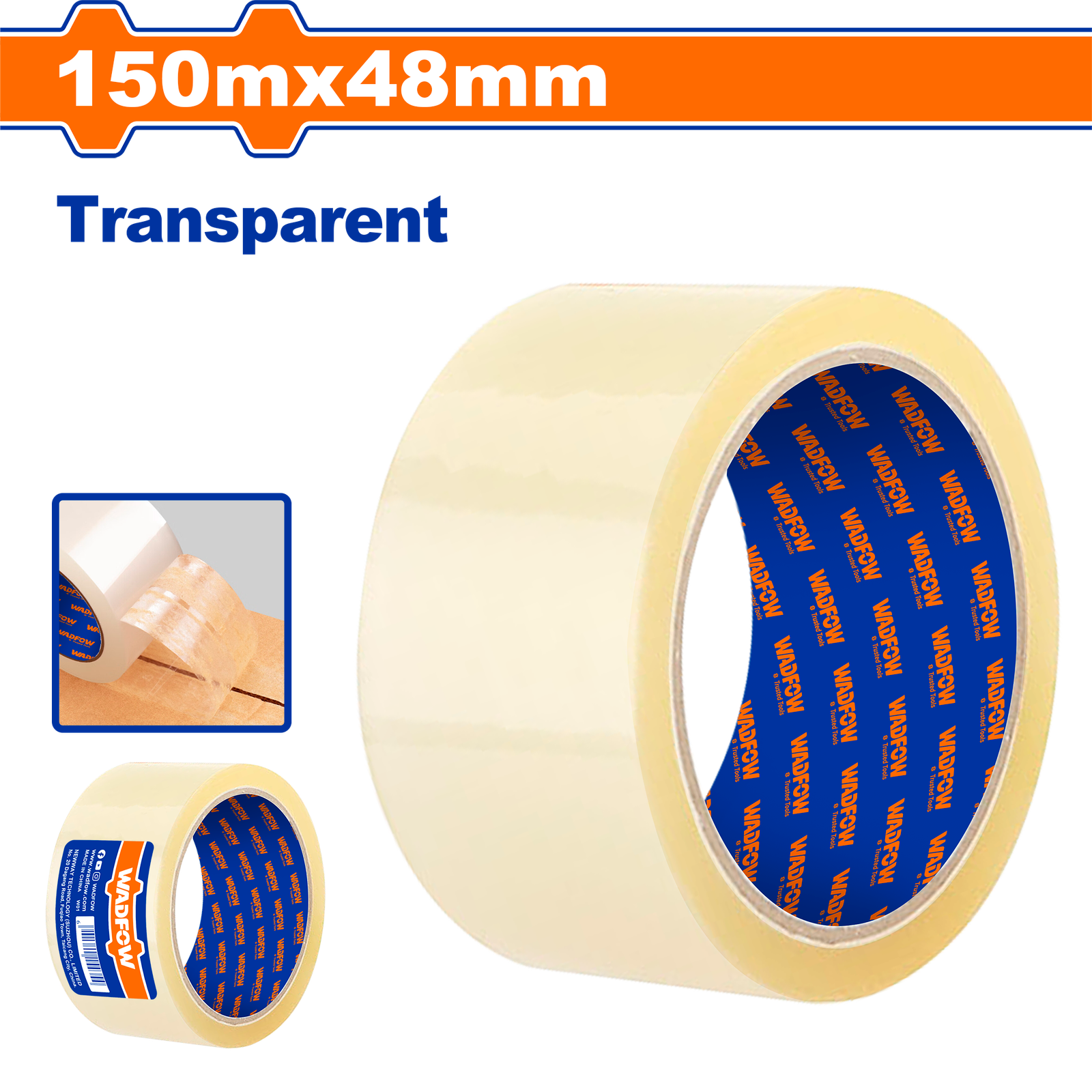 WPN1H51.png WPN1H51 (Wadfow Transparent packing tape 150m - P54P6) - Image 1