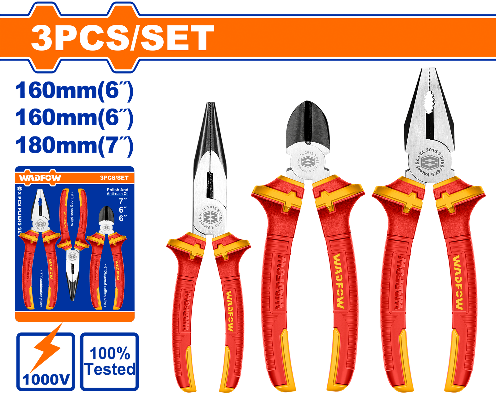 WPS0633-1.png WPS0633 (Wadfow 3 Pcs insulated pliers set - C20) - Image 1