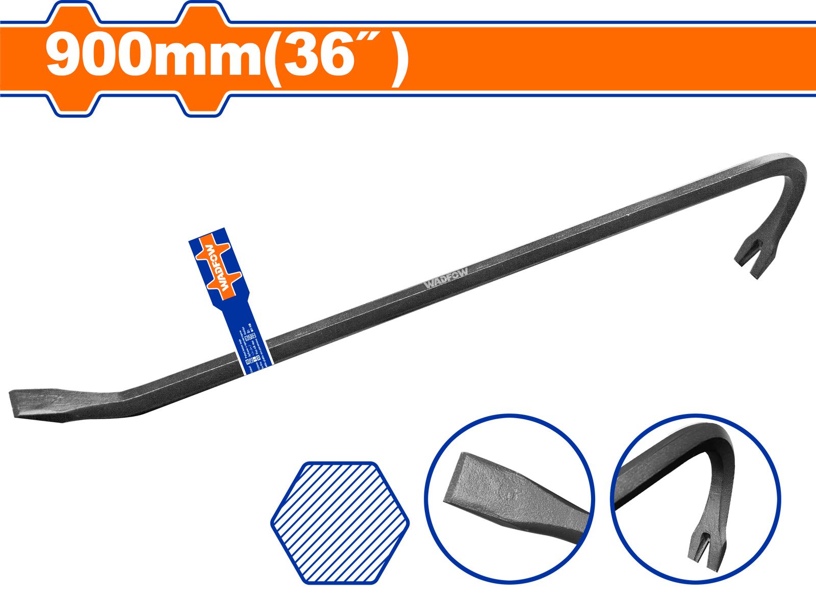 WQB1390.png WQB1390 (Wadfow Wrecking bar 36" - P6C12) - Image 1