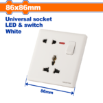 WQKA9U3A (Wadfow Universal Single Socket 13A - P10C100)