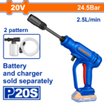 WQX0120 (Wadfow Cordless pressure washer 20V - P1C6)