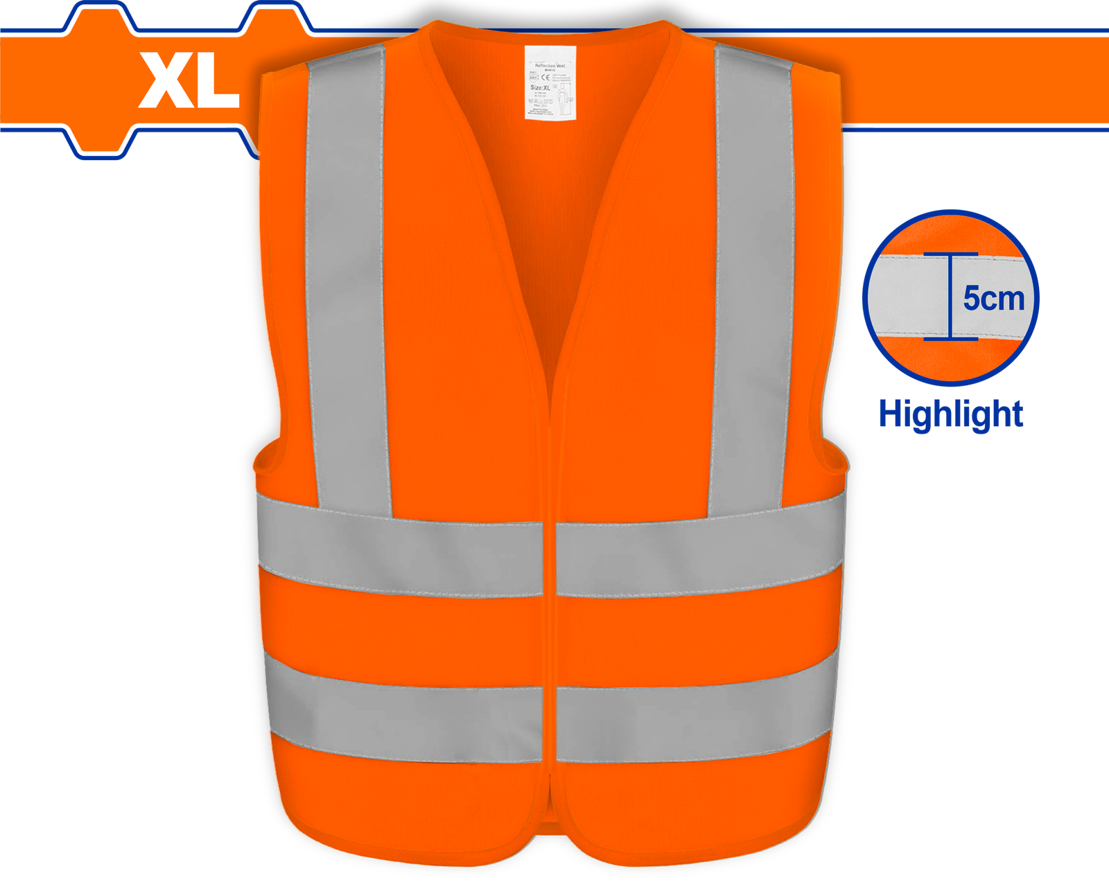 WRV1801.png WRV1801 (Wadfow Reflection vest XL orange - P1C50) - Image 1