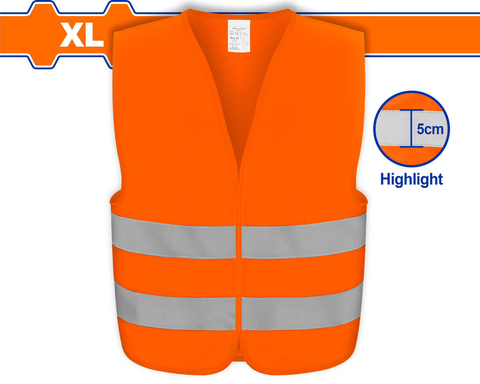 WRV2801.png WRV2801 (Wadfow Reflection vest Orange - C50) - Image 1