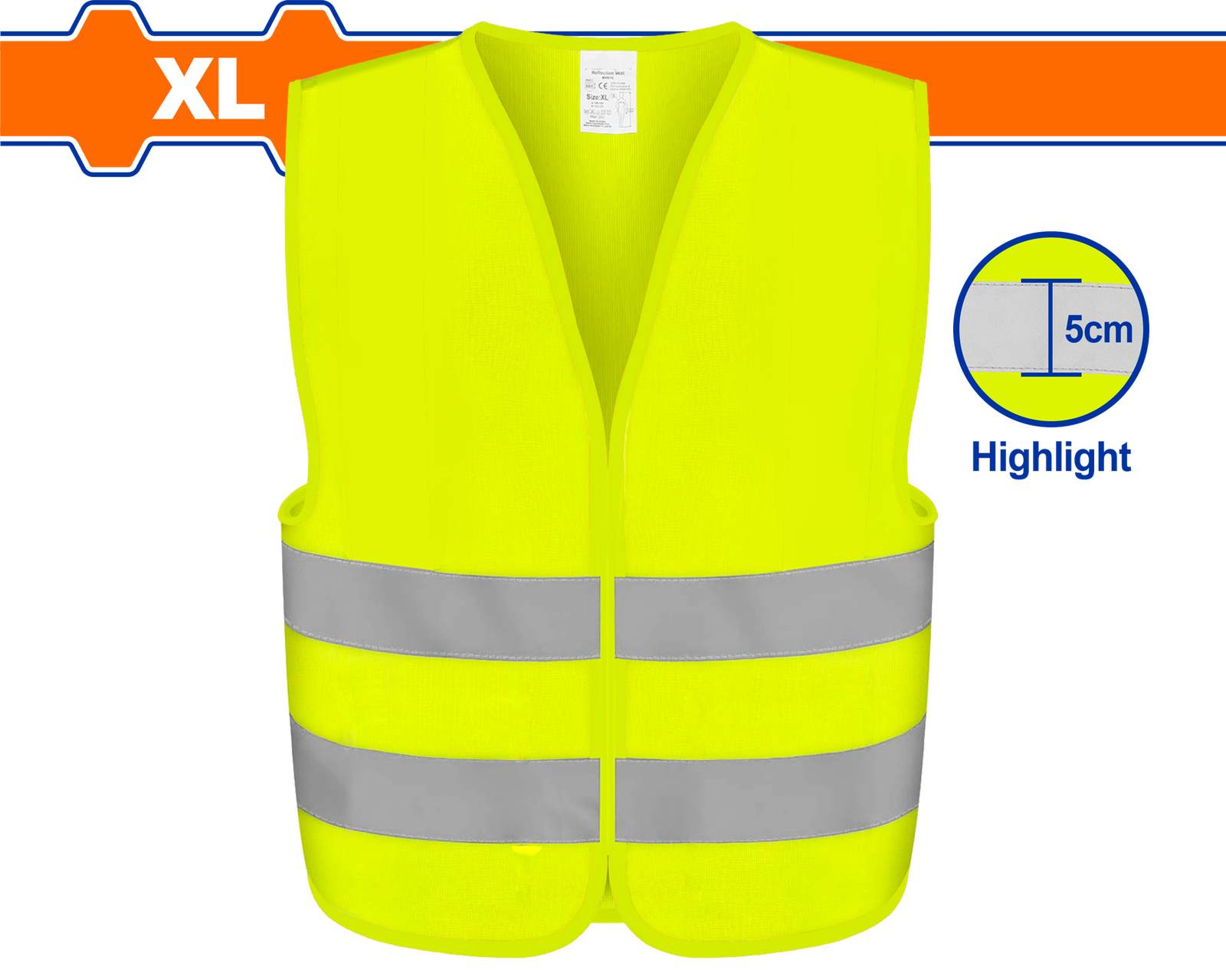 WRV2802.png WRV2802 (Wadfow Reflection vest Yellow - C50) - Image 1