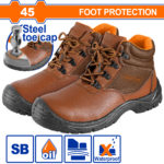 WSB3545 (Wadfow Brown leather Safety boots 45 - C6)
