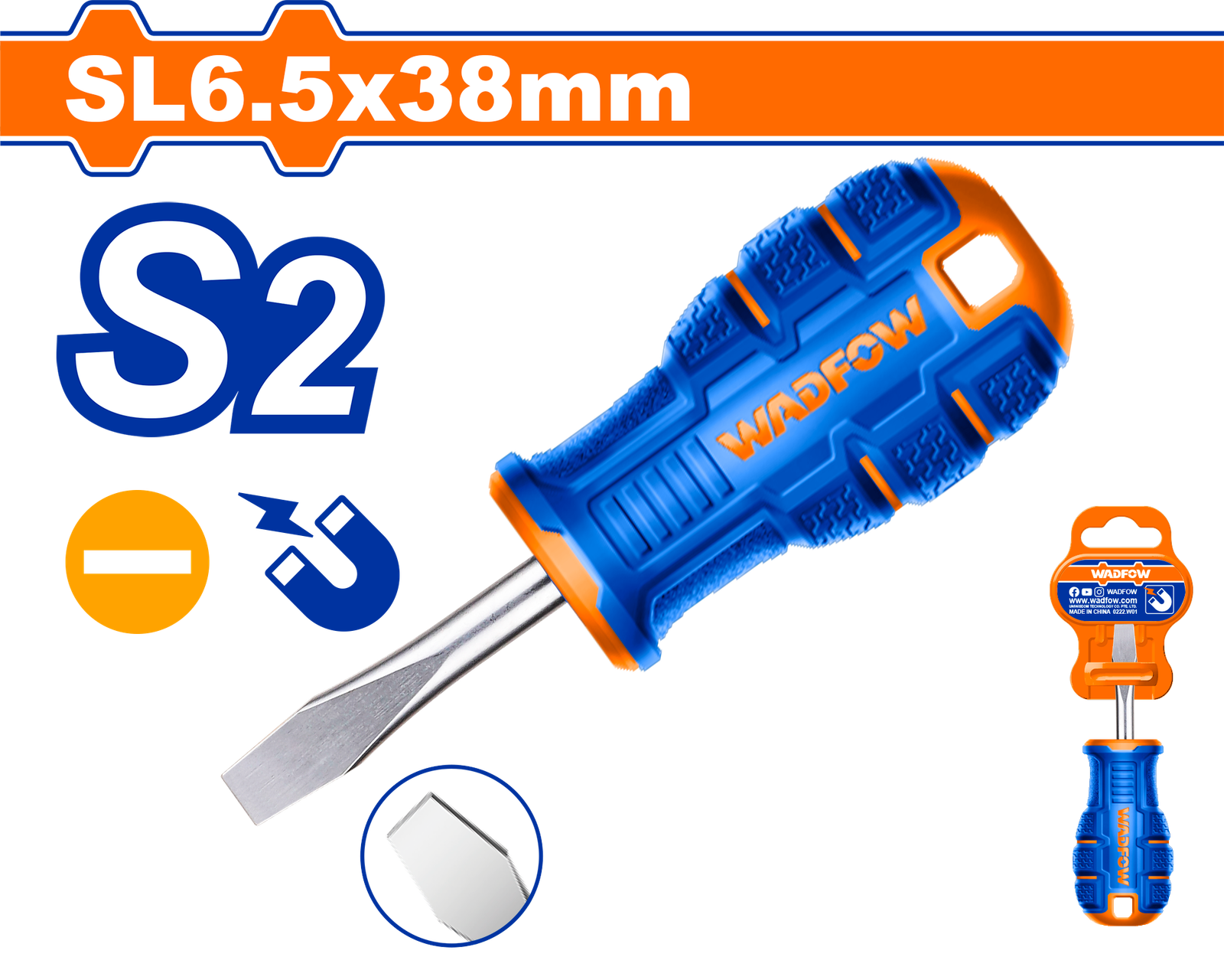 WSDA261.png WSDA261 (Wadfow Slotted screwdriver S2 6.5x38mm - P12C240) - Image 1