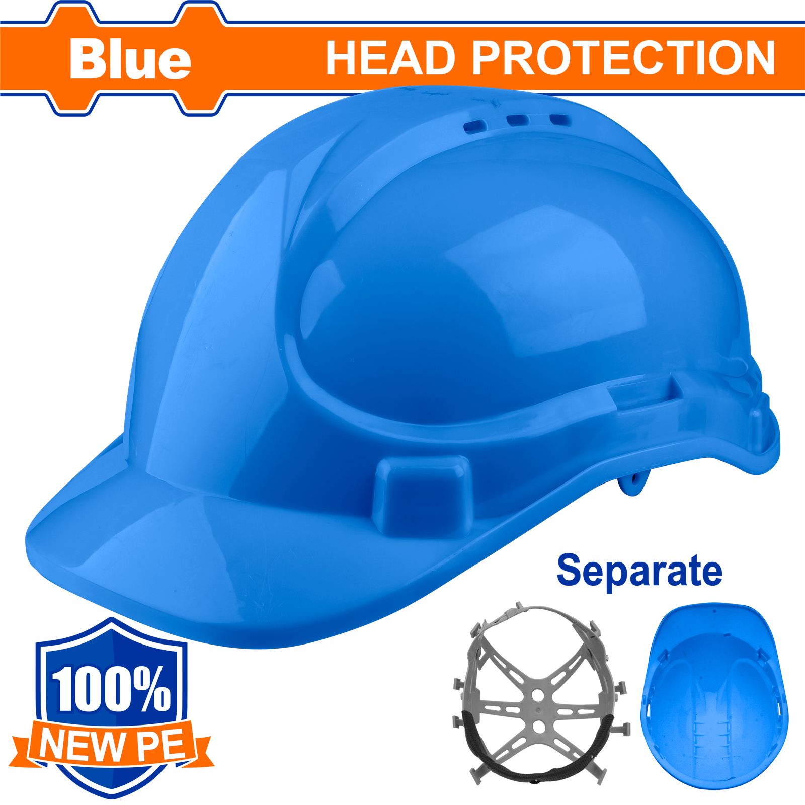 WSH1301.png WSH1301 (Wadfow Safety helmet blue - C40) - Image 1