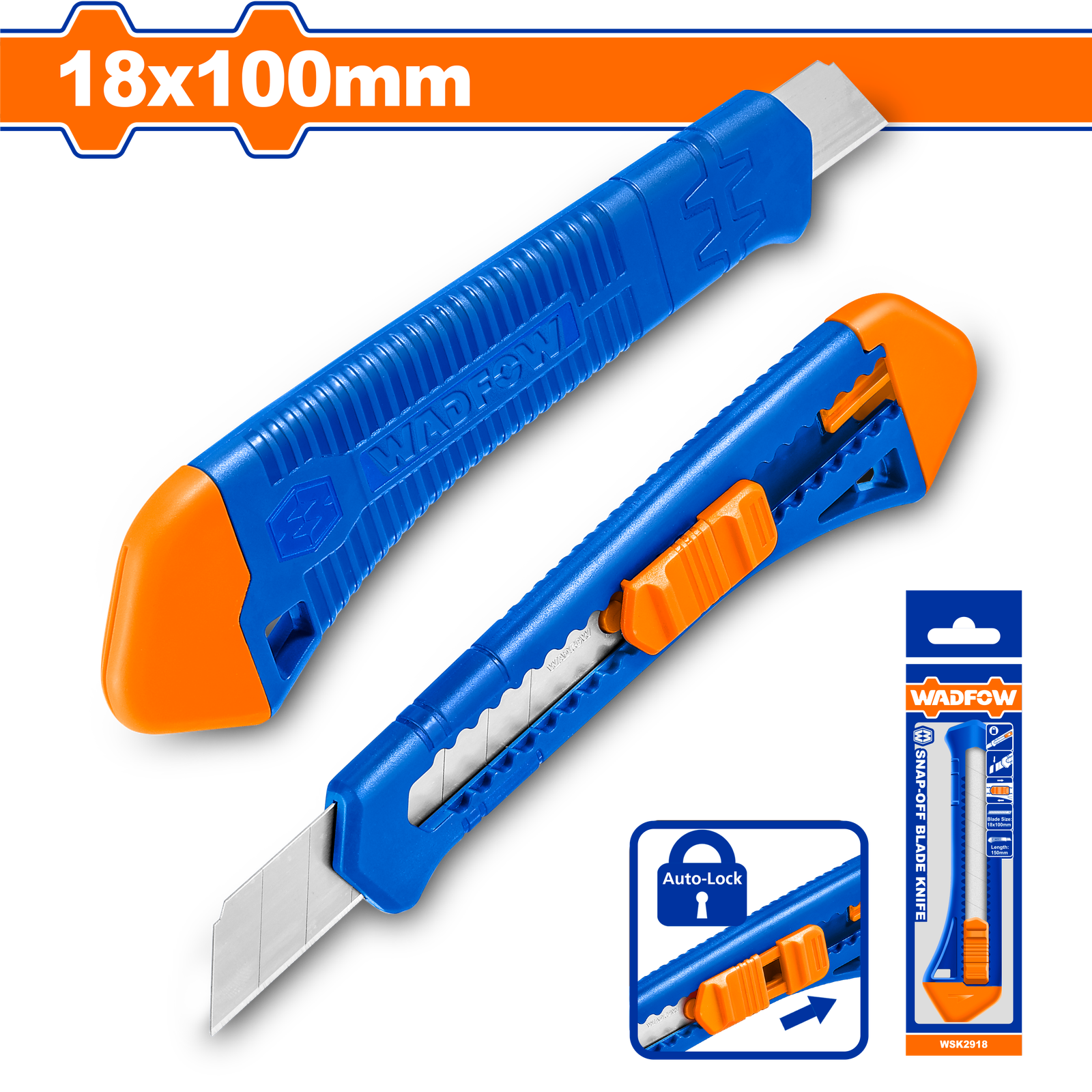 WSK2918-1.png WSK2918 (Wadfow Snap-off blade knife 18x100mm - P20C280) - Image 1