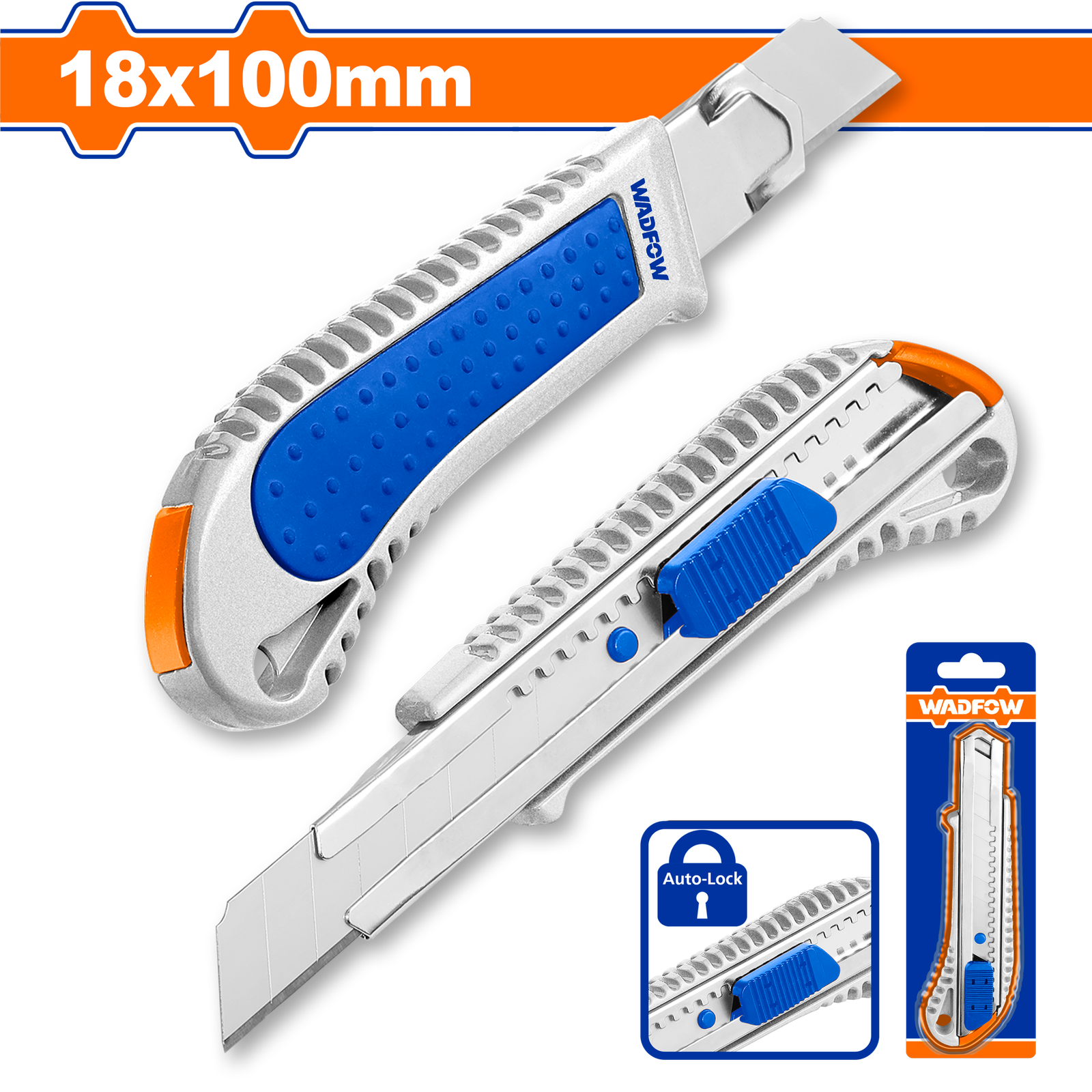 WSK4928.png WSK4928 (Wadfow Aluminium Snap-off blade knife 18x100L - P12C144) - Image 1