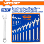 WSP1M14 (Wadfow 14 Pcs Combination spanner set 6-32mm - C8)