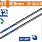 WSV5K65 (Wadfow Impact screwdriver bits 2pcs PH2x200mm - P60C120)