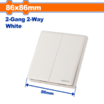WSWA922A (Wadfow Switch 2 Gang 2 Way - P10C100)