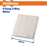 WSWA942A (Wadfow Switch 4 Gang 2 Way - P10C100)