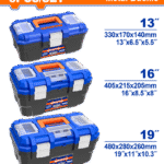 WTB4103 (Wadfow 3 Pcs Plastic tool boxes set 13" 16" 19" - C4)