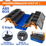 WTB4305 (Wadfow Plastic tool box 5 trays - P1C4)