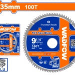 WTC2K02 (Wadfow TCT saw blade 9" 100T Aluminium - P5C25)