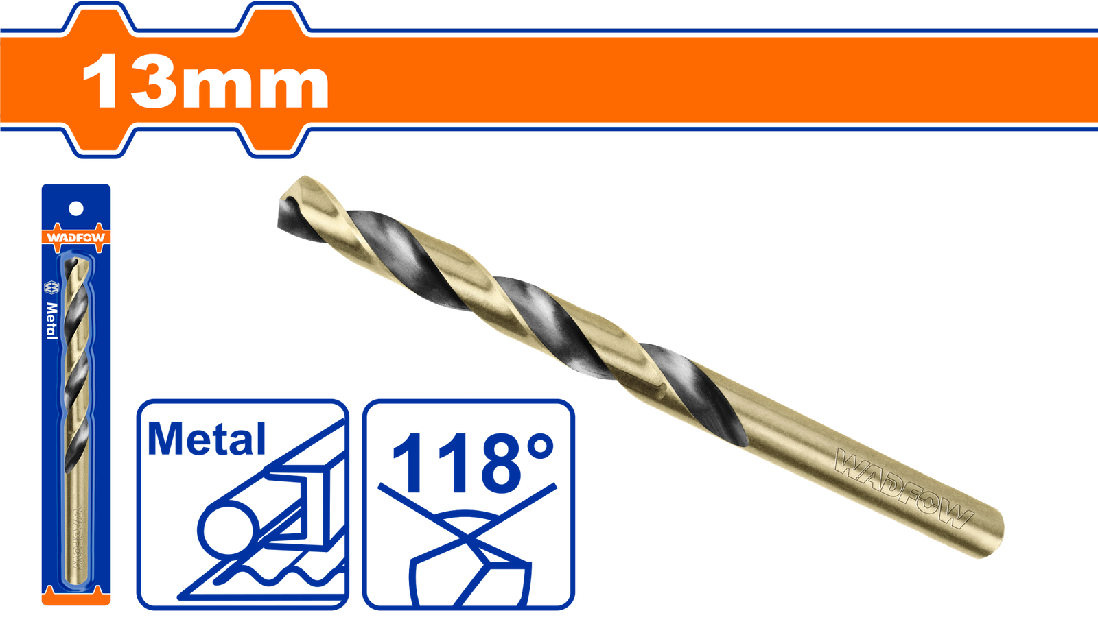 WTD1K13.png WTD1K13 (Wadfow HSS drill bit 13mm - C180) - Image 1