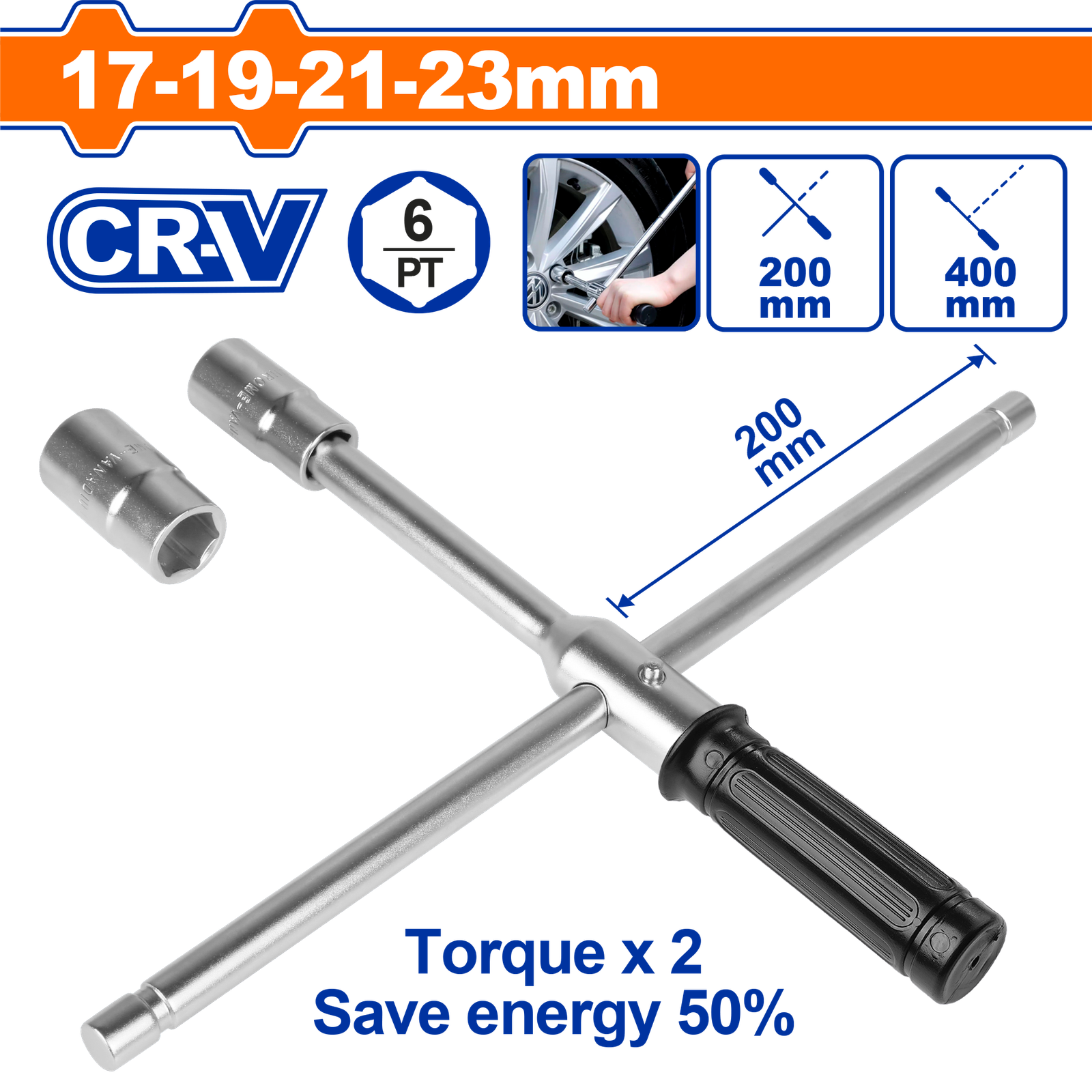 WTH6516.png WTH6516 (Wadfow Rapid cross wrench 16" - P1C10) - Image 1