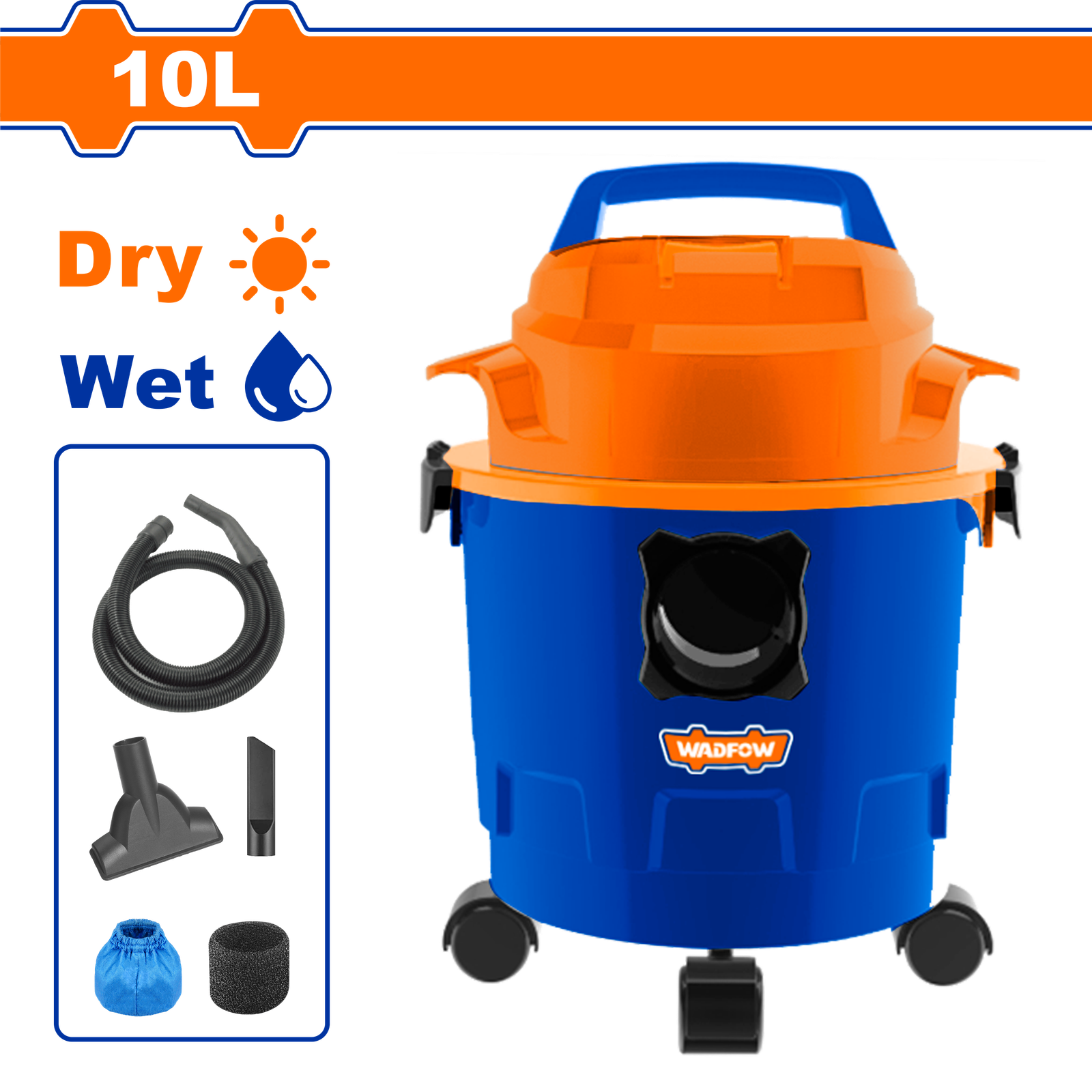 WVR1A10.png WVR1A10 (Wadfow Vacuum cleaner 1000W 10L - C1) - Image 1