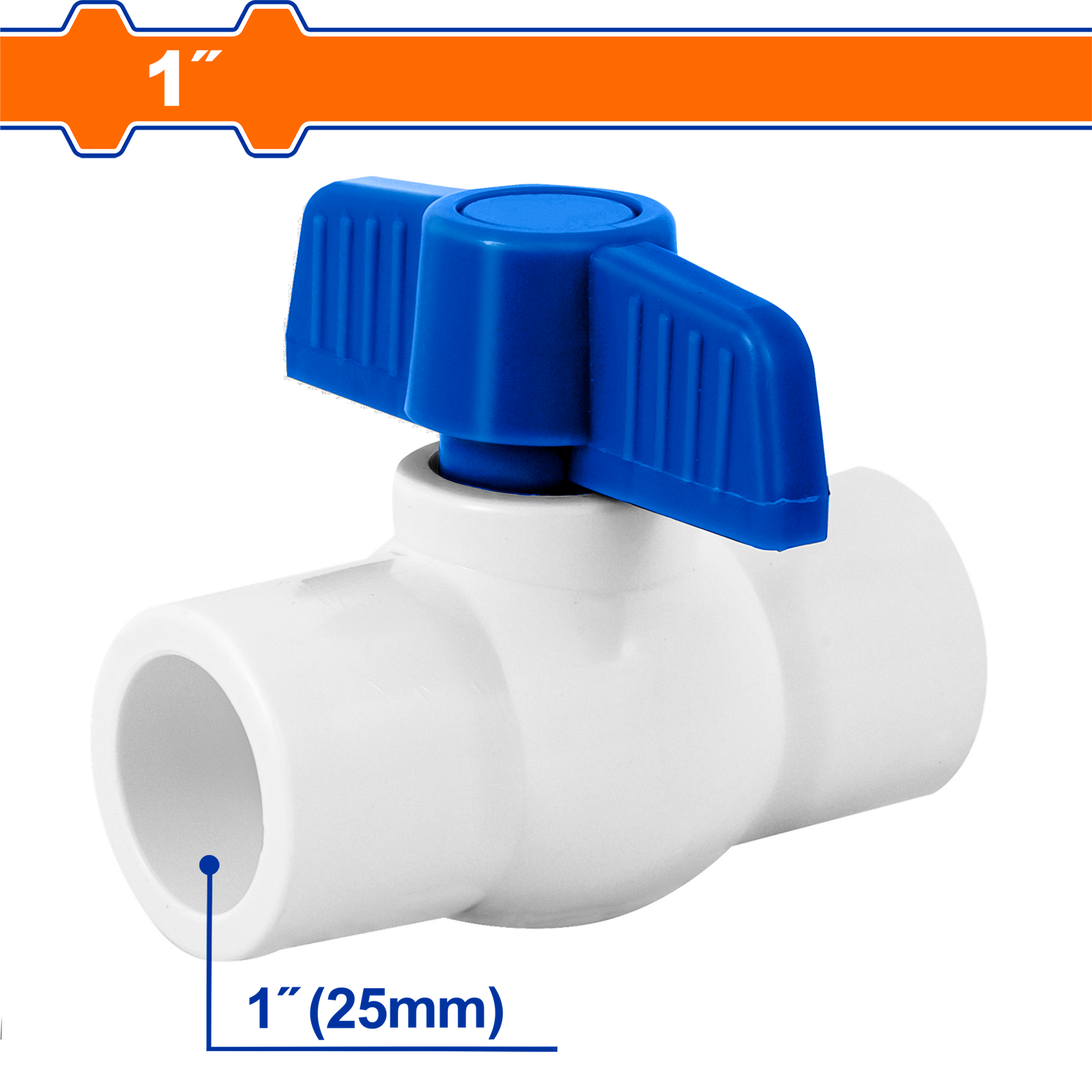 WVV1821.png WVV1821 (Wadfow PVC Ball valve 1" - P5C90) - Image 1