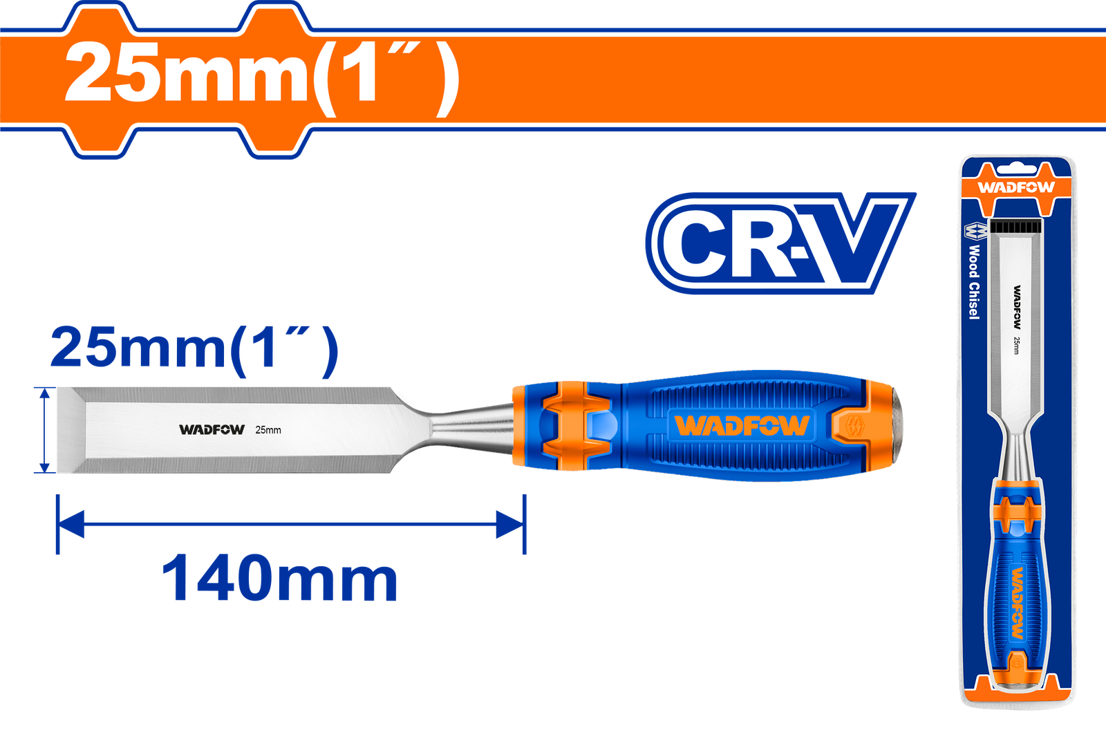 WWC1225.png WWC1225 (Wadfow Wood chisel 25mm 1" - P10C50) - Image 1