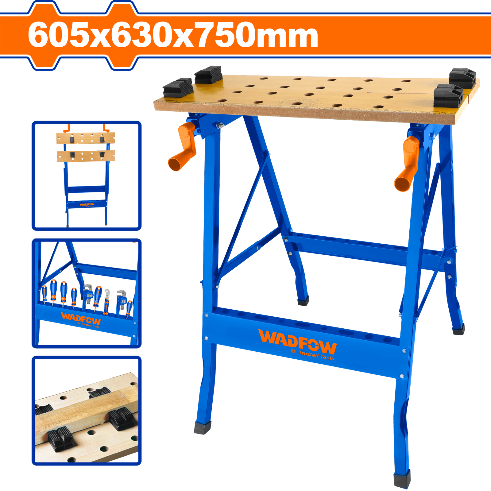 WWE1525.png WWE1525 (Wadfow Foldable workbench 605x630x750mm - C1) - Image 1