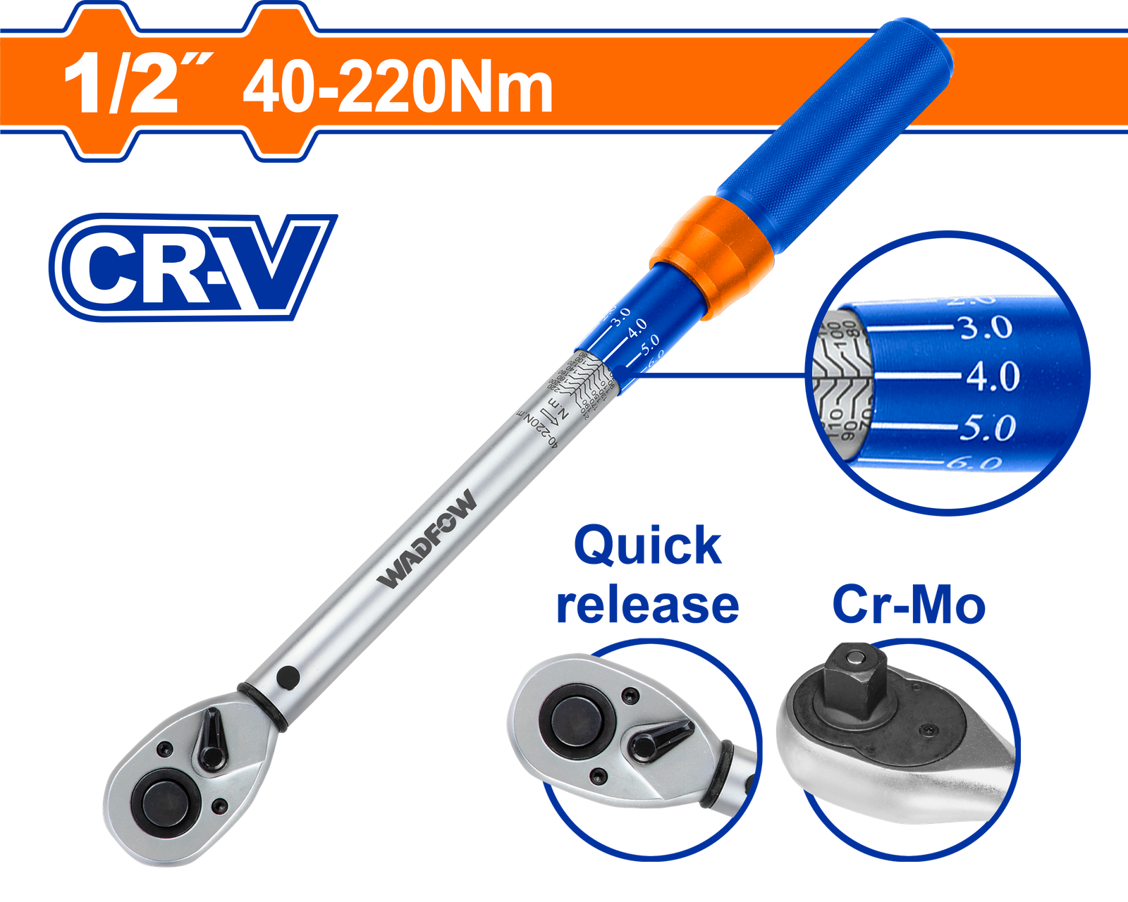 WWQ1D12.png WWQ1D12 (Wadfow Preset torque wrench 1/2" - C8) - Image 1