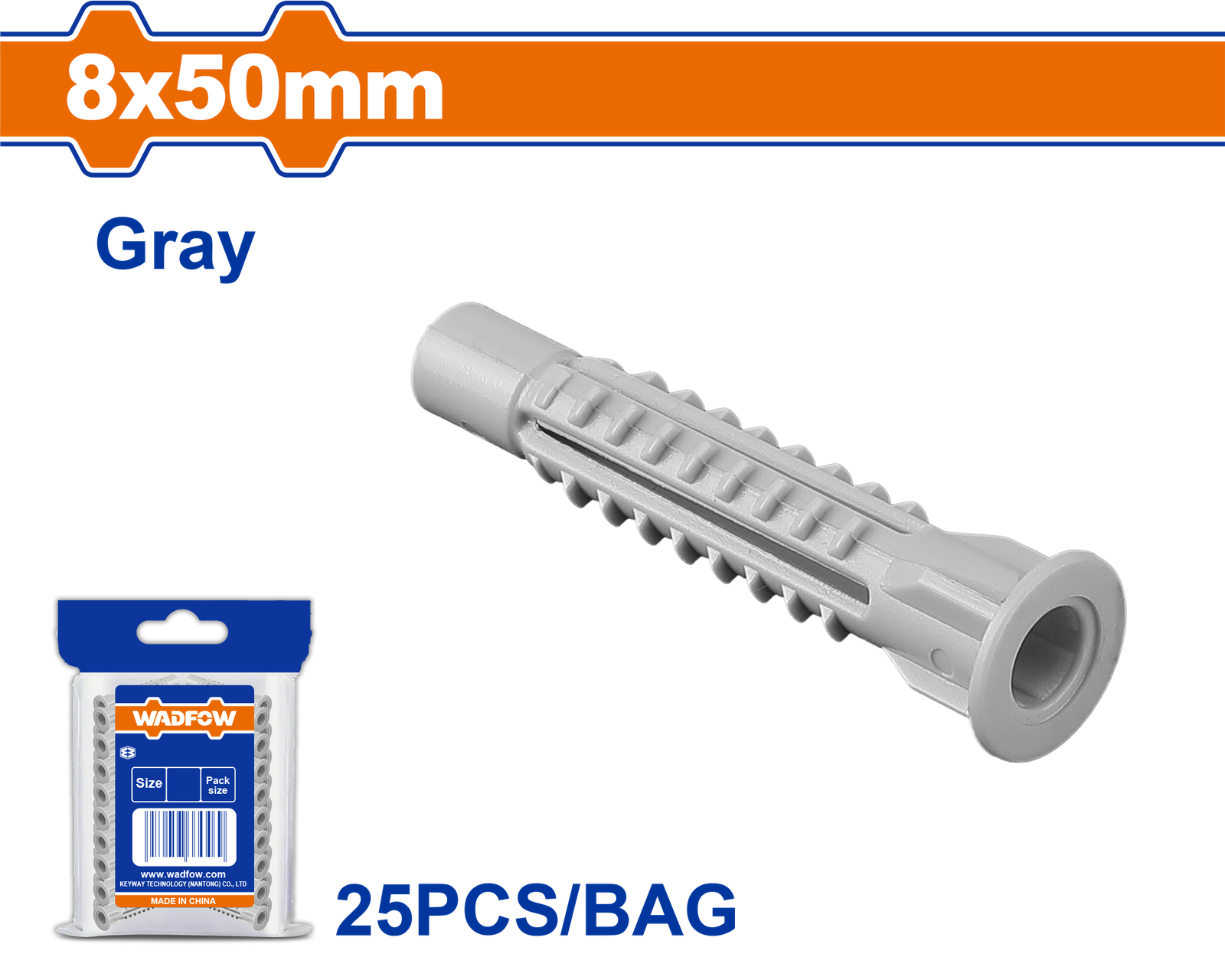 WXTD921.png WXTD921 (Wadfow Universal anchor 8x50mm - P25C150) - Image 1