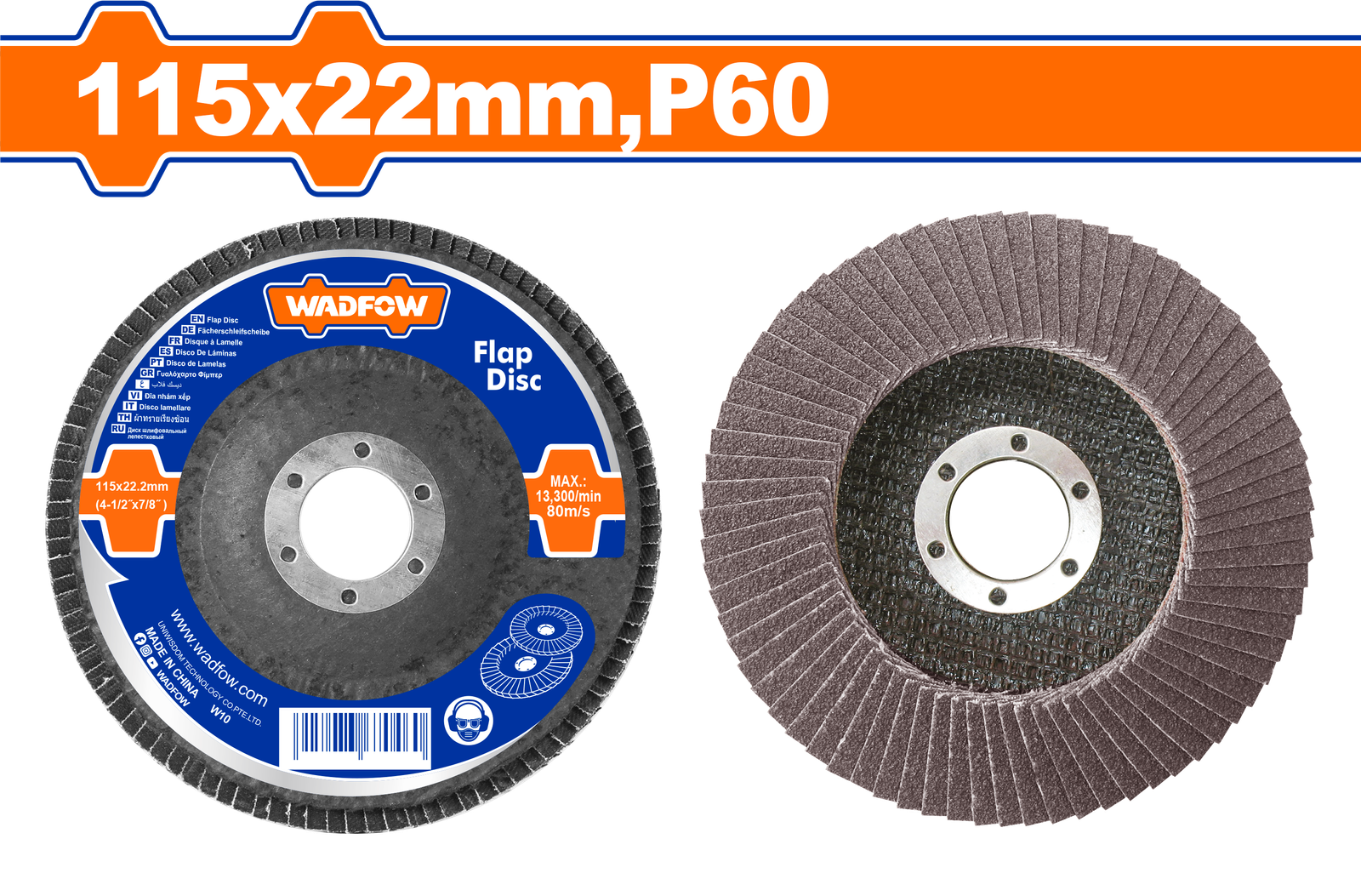 WYL1302.png WYL1302 (Wadfow Flap disc 115mm*22mm,P60 - P10C60) - Image 1