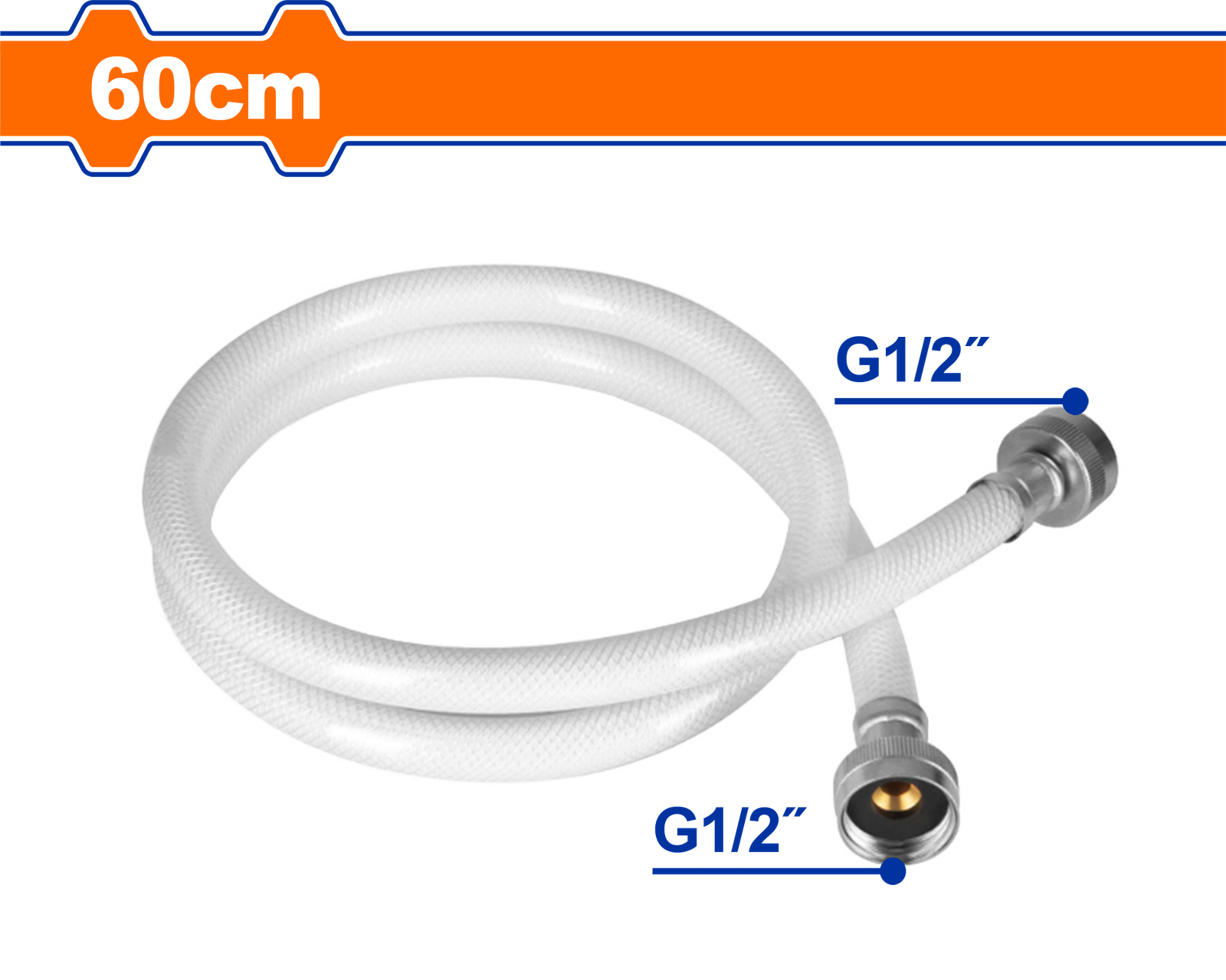 WZK1923.png WZK1923 (Wadfow Double-ended screw flexible hose 0.5" 60cm - P1C150) - Image 1