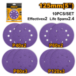AKRS125101 (Purple sanding disc 125mm - P10)