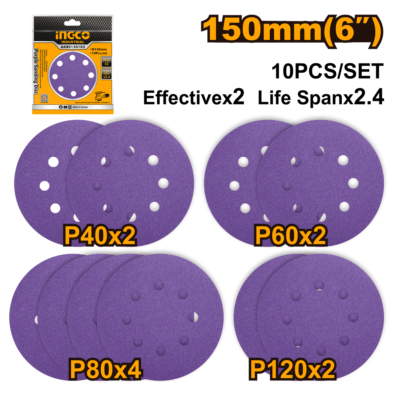 AKRS150103-97.png AKRS150103 (Purple sanding disc 150mm - p10) - Image 1