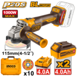 CAGLI271532 (Cordless angle grinder 20V 4.5" 1000W - P1C4)