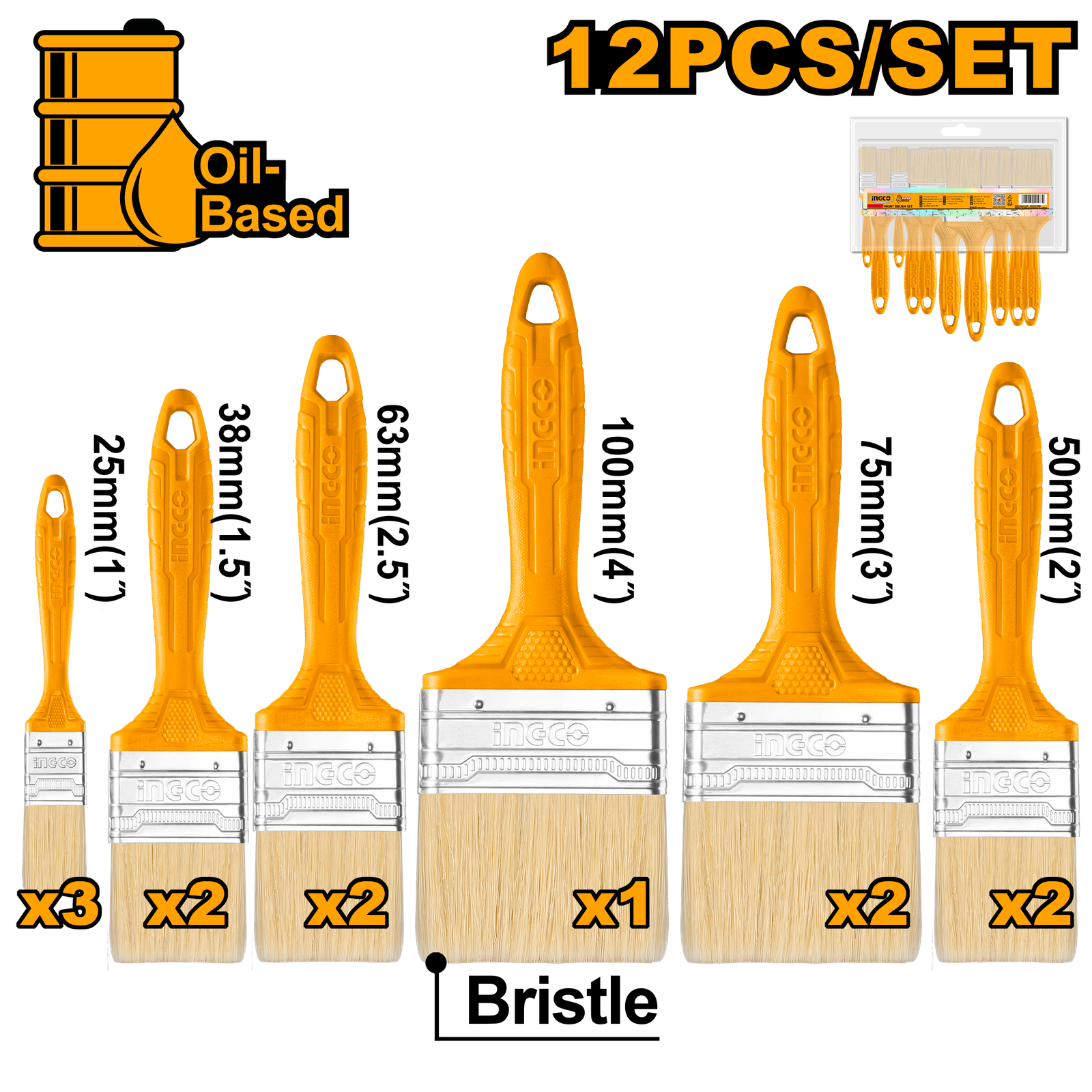 CHPTB78601201.png CHPTB78601201 (12 Pcs paint brush set - P6C36) - Image 1