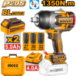 CIWLI20135 (Cordless impact wrench 20V 1350Nm + 2 Battery - P1C2)