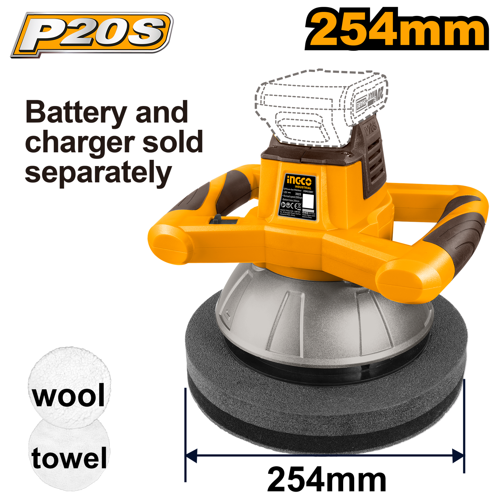 COPLI2001.png COPLI2001 (Cordless Polisher 20v) - Image 1