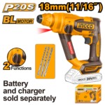 CRHLI20188 (Cordless rotary hammer 20V 18mm - P1C4)